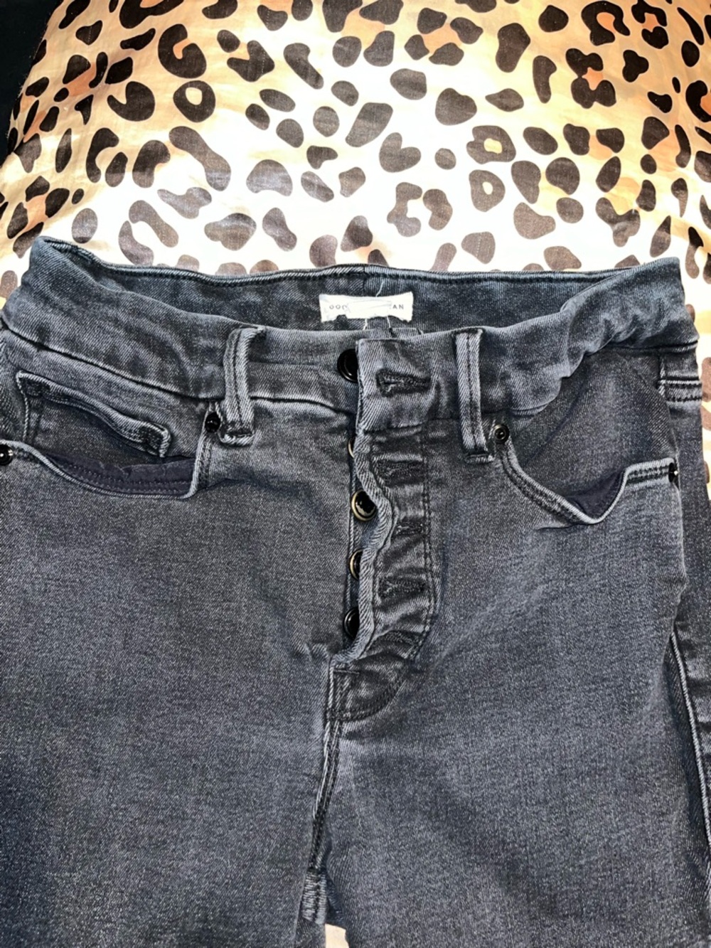 Good American Women's Black Washed Skinny Jeans